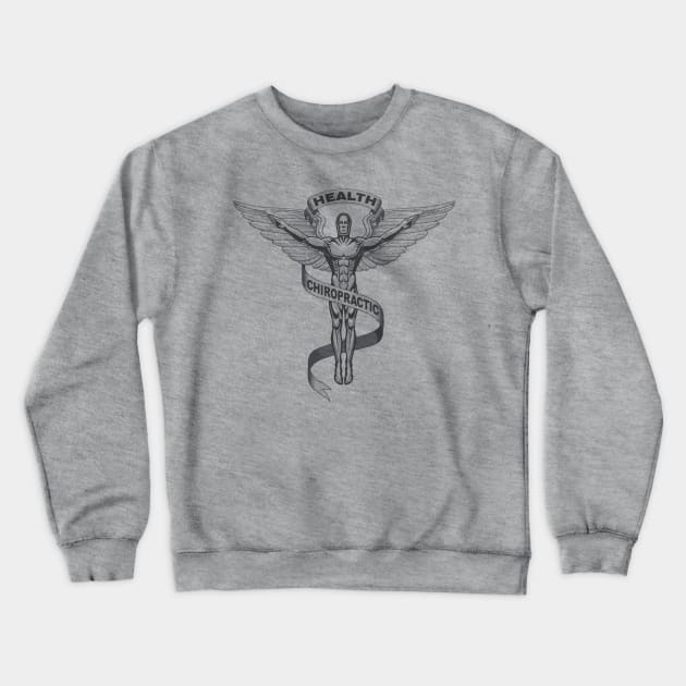 Chiropractor Gifts for Women & Men - Chiropractic Symbol Crewneck Sweatshirt by merkraht